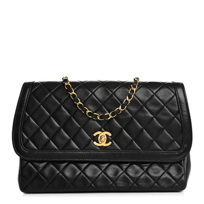 Chanel Lambskin Quilted Medium Single Flap Black 1 of 17