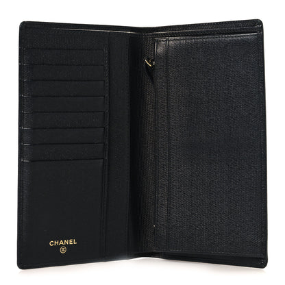 Chanel Grained Calfskin CC Button Yen Wallet Black 5 of 9