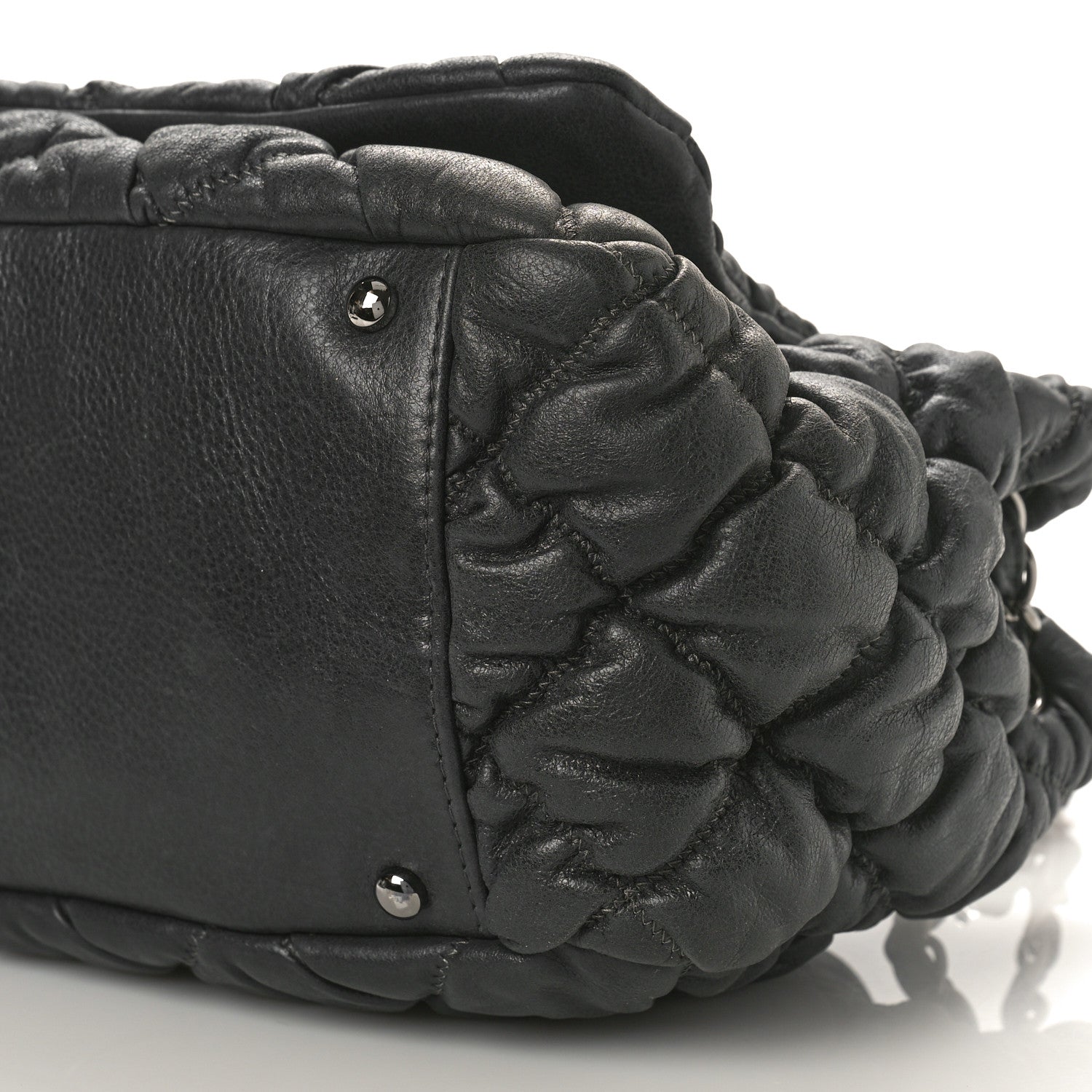 Chanel Calfskin Bubble Quilt Accordion Flap Grey 9 of 11
