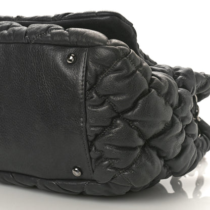 Chanel Calfskin Bubble Quilt Accordion Flap Grey 9 of 11
