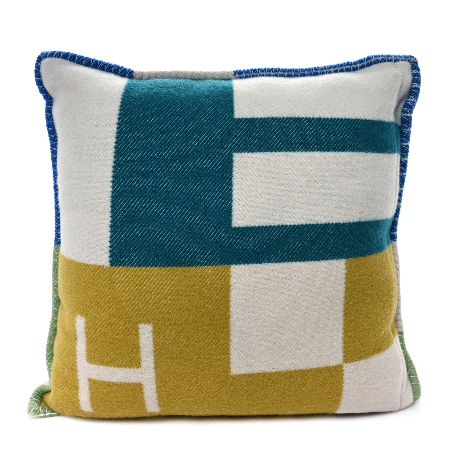 Hermes Wool Cashmere Avalon Piano Pillow Cobalt 2 of 3