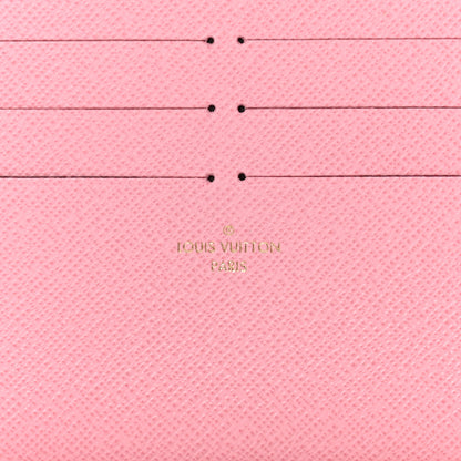 Louis Vuitton Calfskin Felicie Card Holder Insert Rose Ballerine 6 of 6