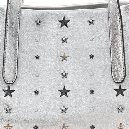 Jimmy Choo Metallic Nappa Small Star Studded Sofia Tote Silver Mix 8 of 10