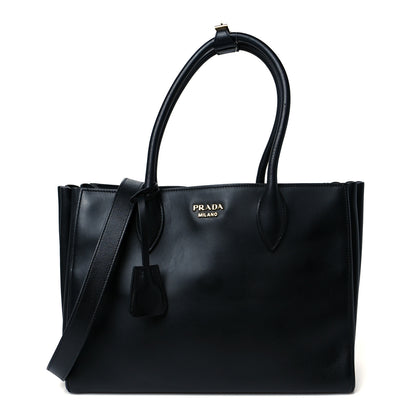 Prada City Calfskin Medium Bibliothèque Tote Black 1 of 10