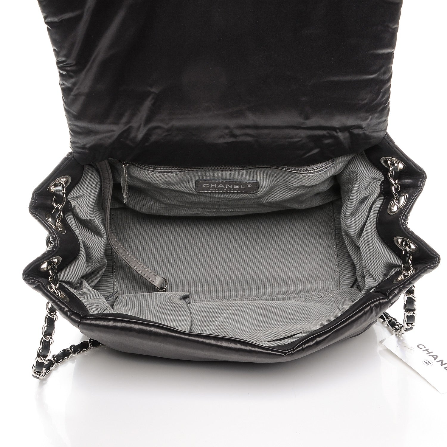 Chanel Nylon Quilted Tweed Stitch Bubble Flap Black 5 of 7