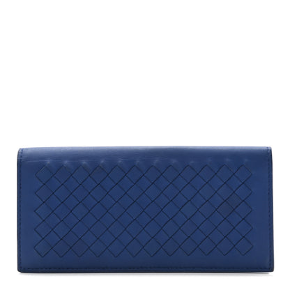 Bottega Veneta Nappa Intrecciato Continental Flap Wallet Blue 1 of 9