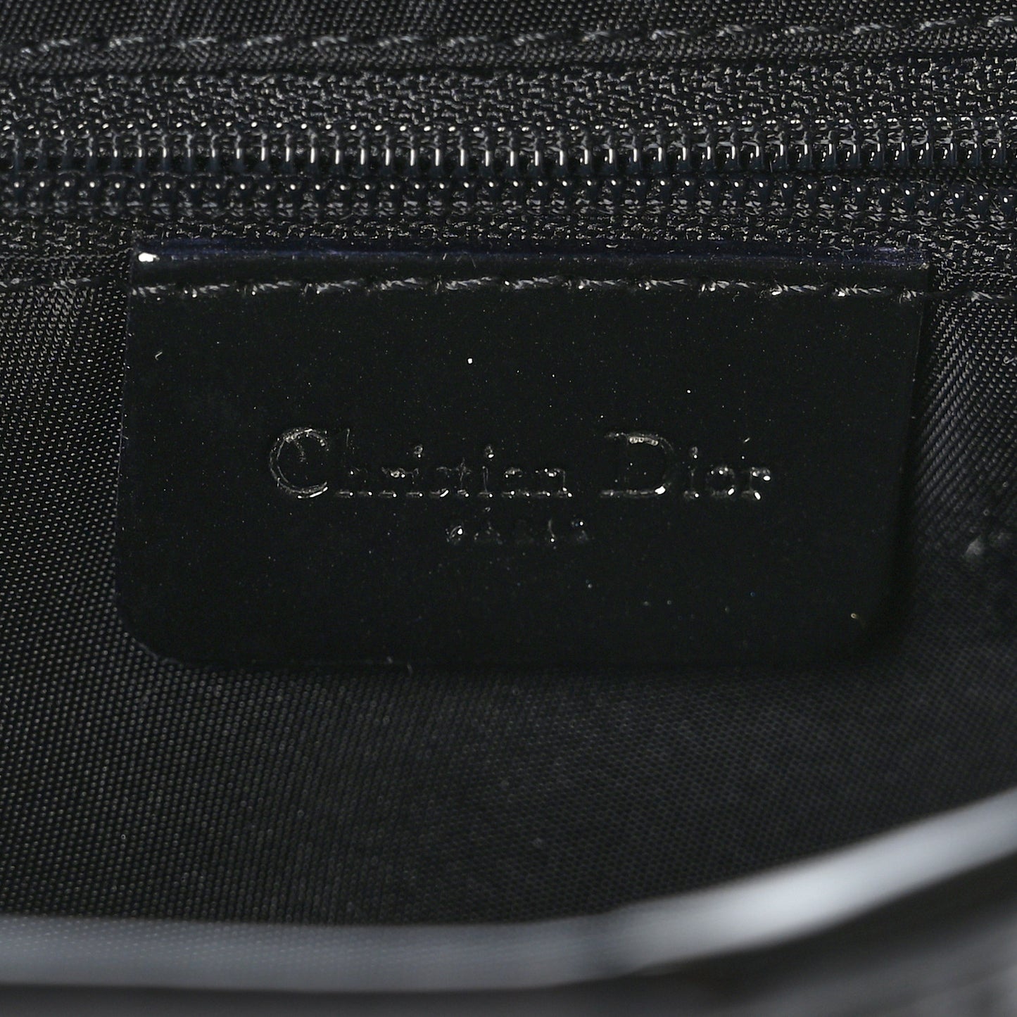 Patent Diorissimo Double Saddle Bag Black
