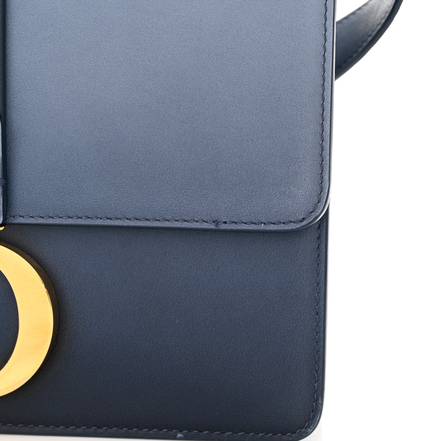 Smooth Calfskin 30 Montaigne Flap Bag Indigo Blue