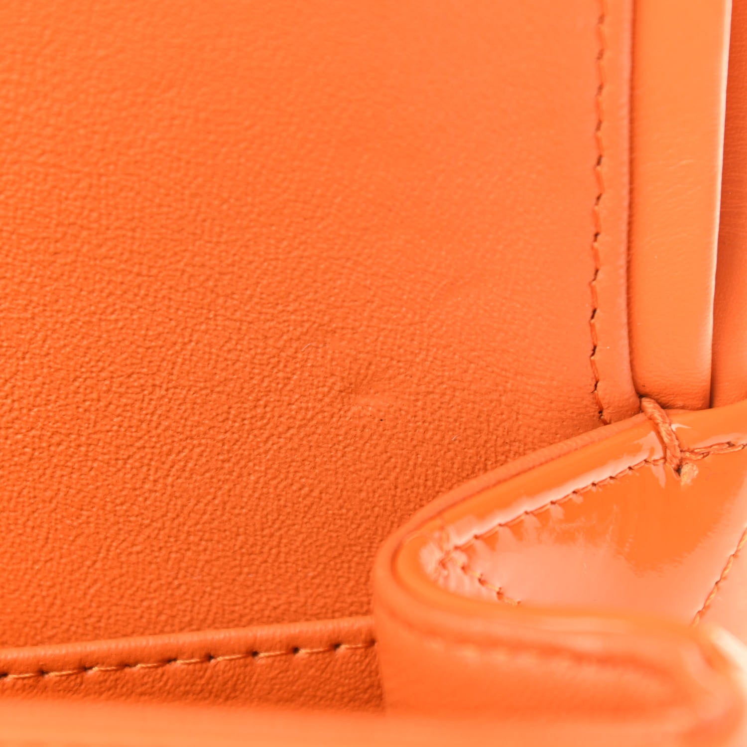 Chanel Patent Quilted Jumbo Double Flap Orange 11 of 11