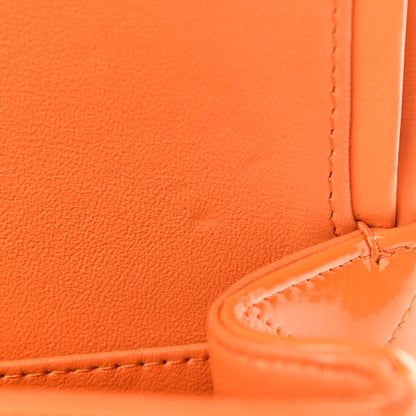 Chanel Patent Quilted Jumbo Double Flap Orange 11 of 11