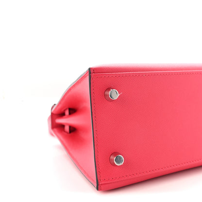 Hermes Epsom Kelly Sellier 25 Rose Mexico Rouge Grenat 8 of 10