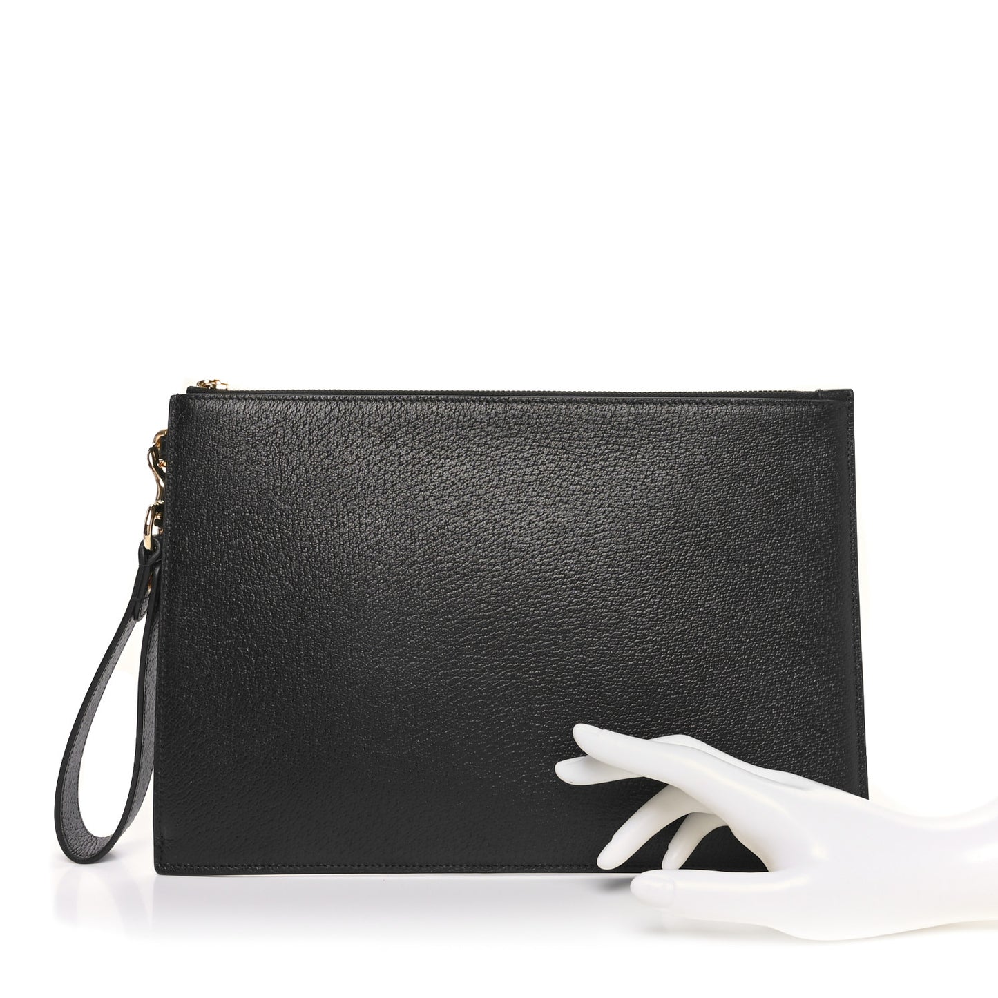 Calfskin Horsebit 1955 Wristlet Pouch Black