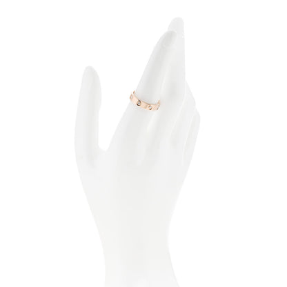 Cartier 18K Pink Gold 8 Diamond 4mm LOVE Wedding Band Ring 55 7.25 2 of 5