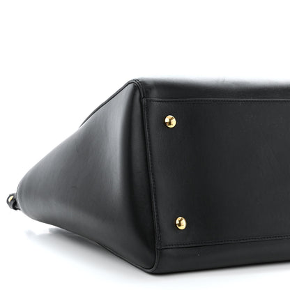 Versace Vitello Calfskin Signature Tote Black 9 of 12