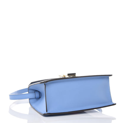 Gucci Vitello Fontanella Web Mini Sylvie Top Handle Bag Clear Sky Blue 5 of 10
