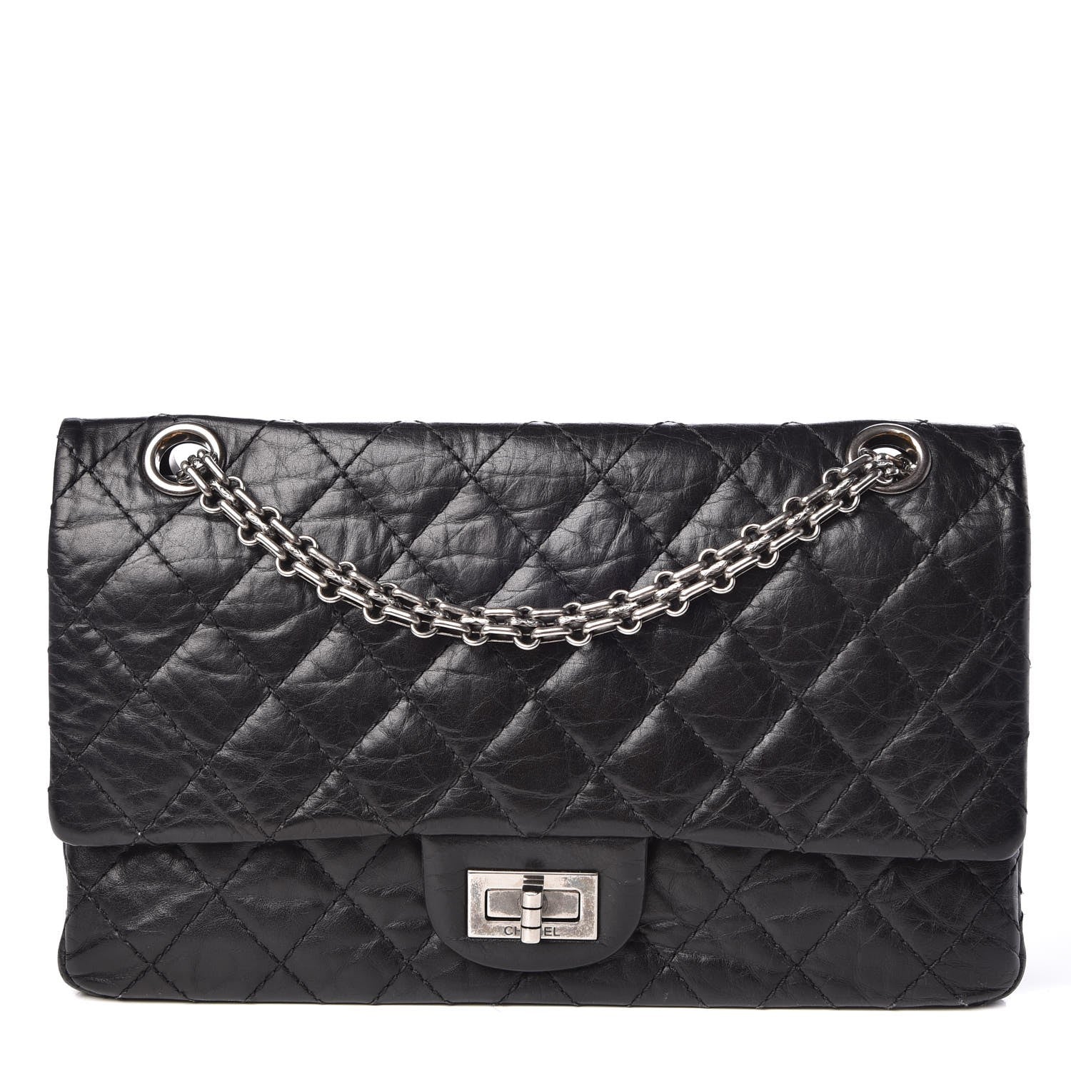 Chanel Aged Calfskin Quilted 2.55 Reissue 225 Flap Black 1 of 11