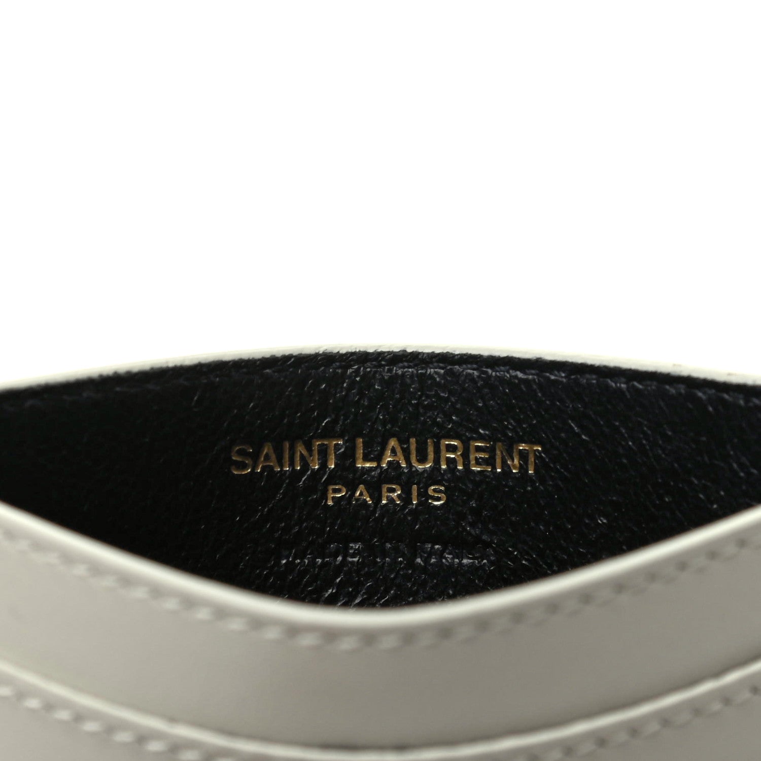 Saint Laurent Calfskin Star Print Card Case White 6 of 6