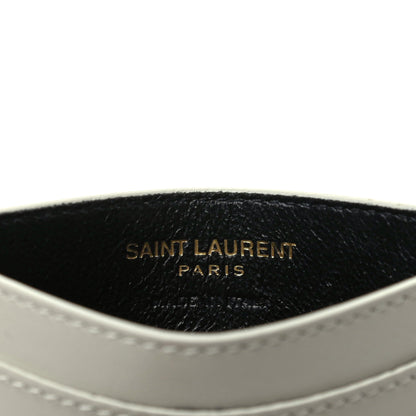 Saint Laurent Calfskin Star Print Card Case White 6 of 6