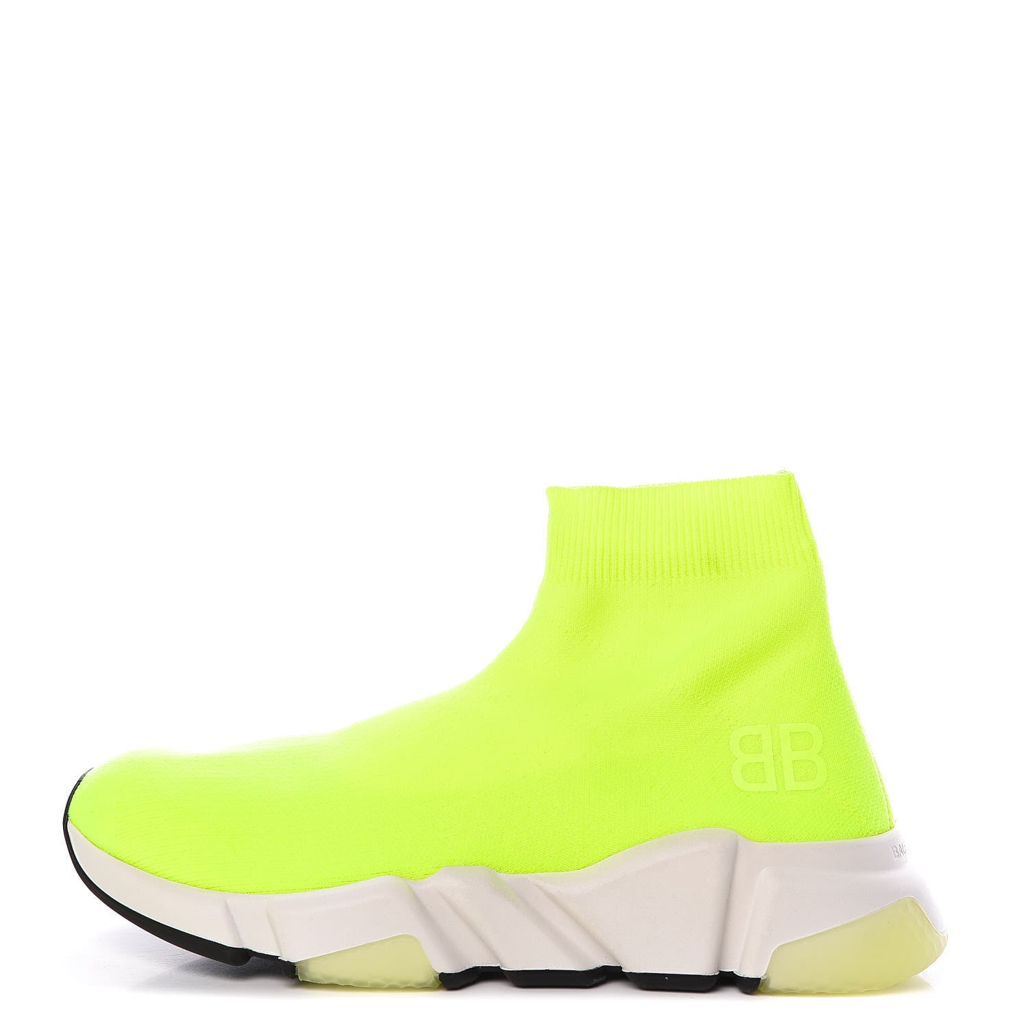 Balenciaga Neoprene Knit Womens Speed Sneakers 37 Yellow Fluo 1 of 8