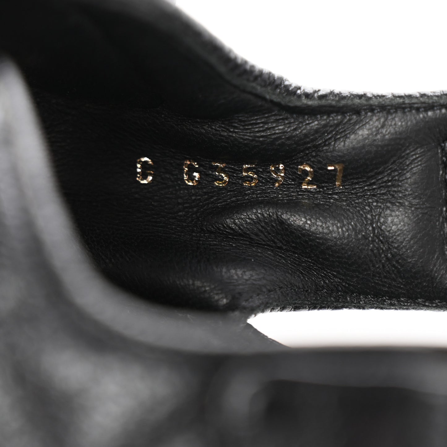Grained Calfskin Velcro Dad Sandals 35 Black