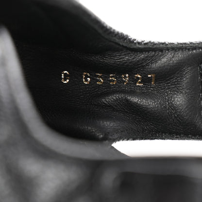 Chanel Grained Calfskin Velcro Dad Sandals 35 Black 9 of 11