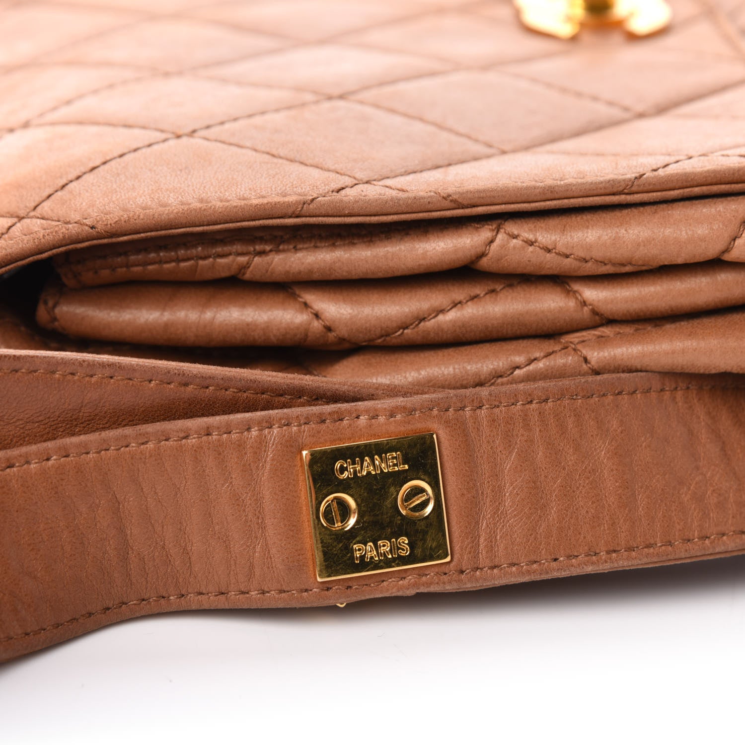 Chanel Lambskin Quilted Backpack Brown 4 of 7