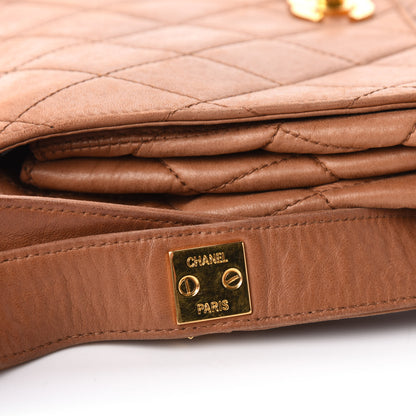 Chanel Lambskin Quilted Backpack Brown 4 of 7