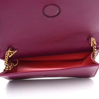Gucci Velvet Matelasse GG Marmont Mini Bag Fuchsia Violet Cyclamen 4 of 10