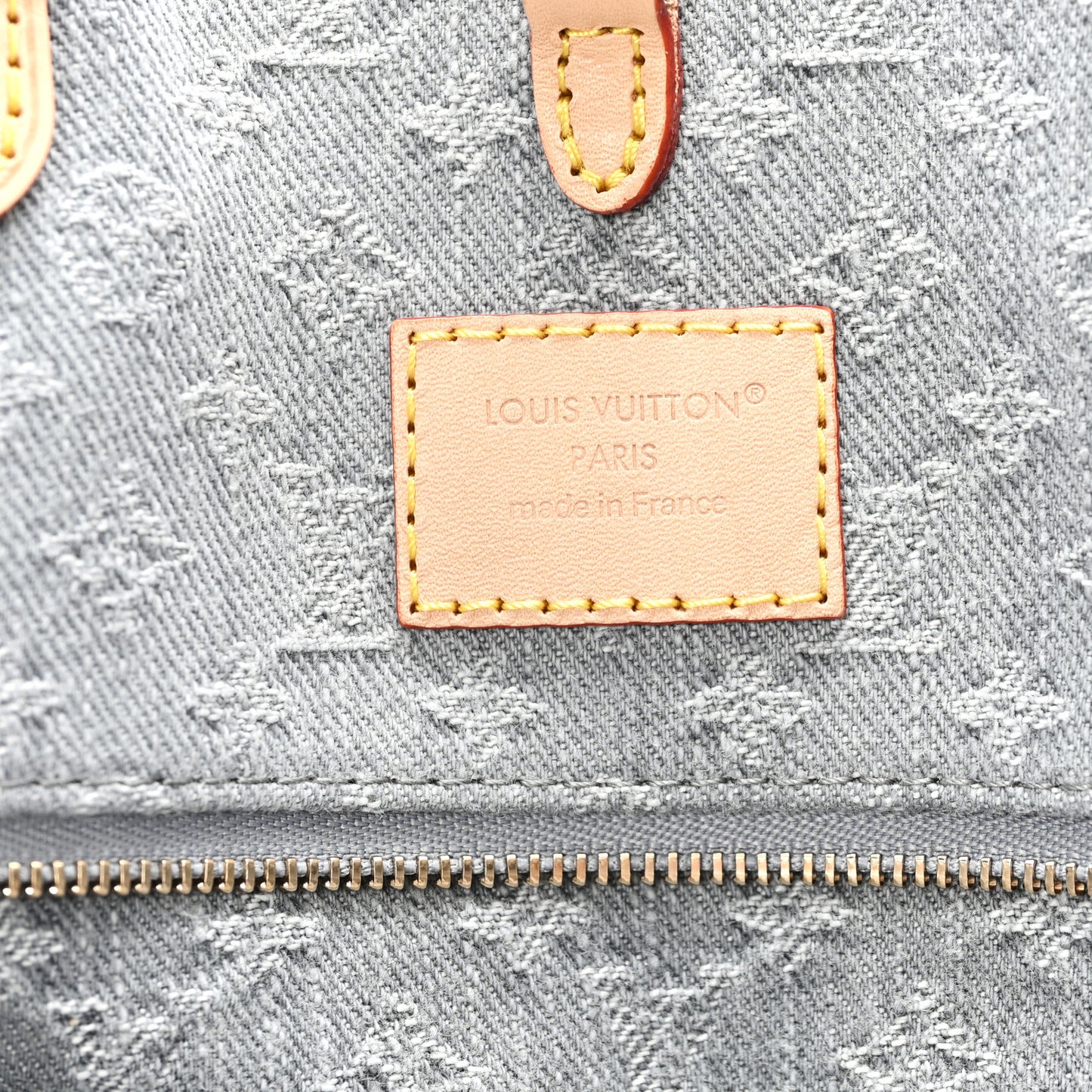 Monogram Denim Onthego MM Washed Gray