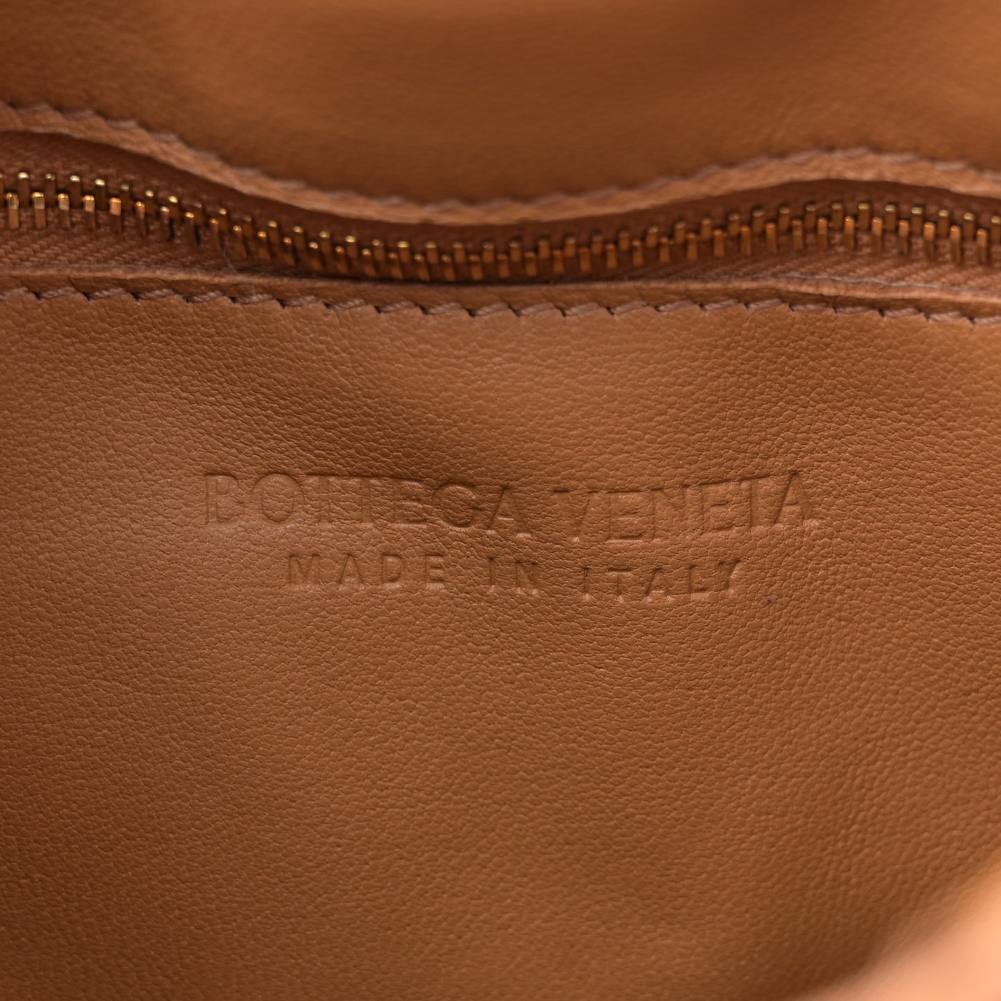 Nappa Maxi Intreccio Padded Cassette Crossbody Bag Caramel