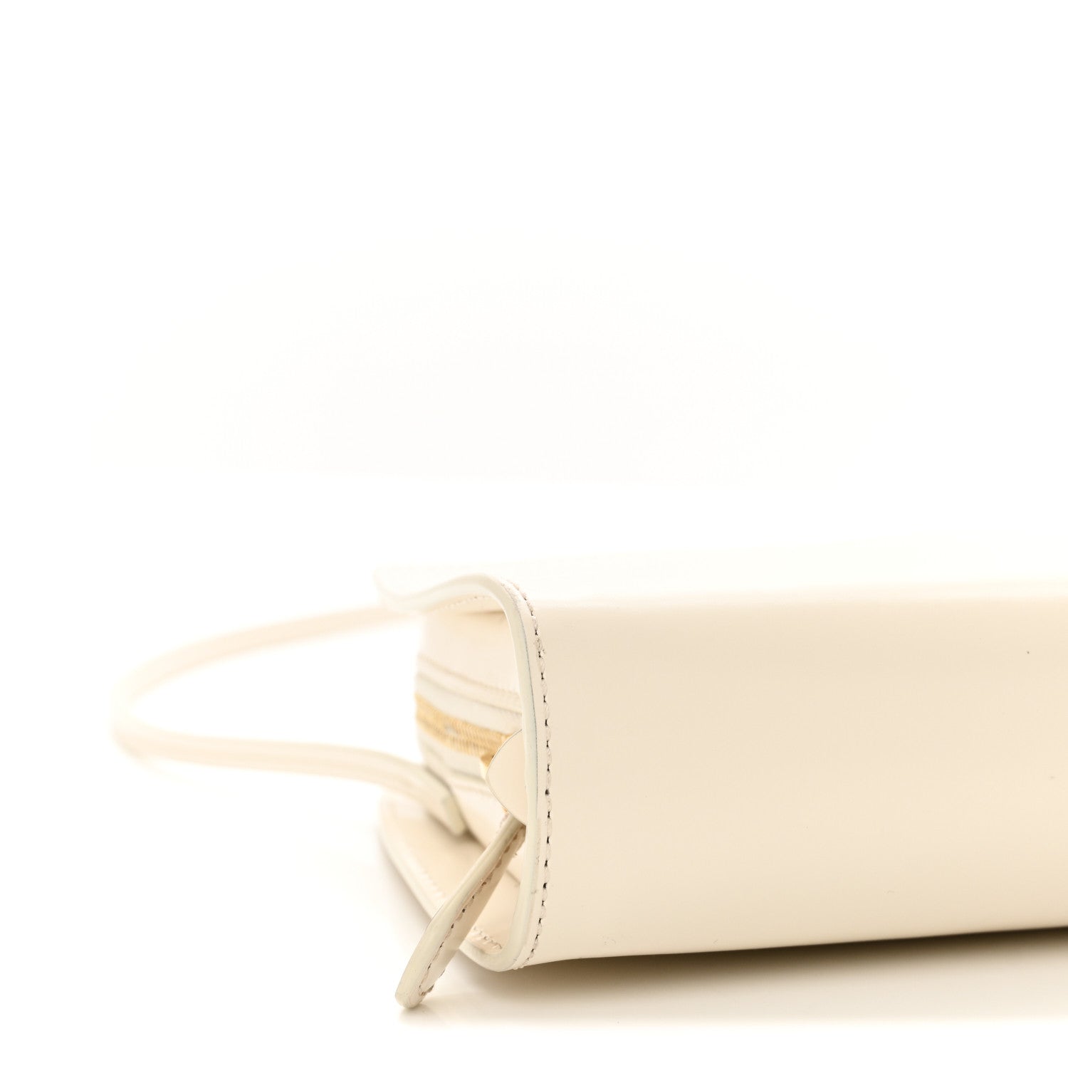 The Row Saddle Calfskin Dalia Baguette Shoulder Bag Ivory 8 of 9