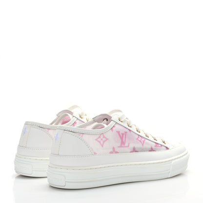Louis Vuitton Technical Fabric Calfskin Monogram Stellar Sneakers 37 Pink 4 of 7
