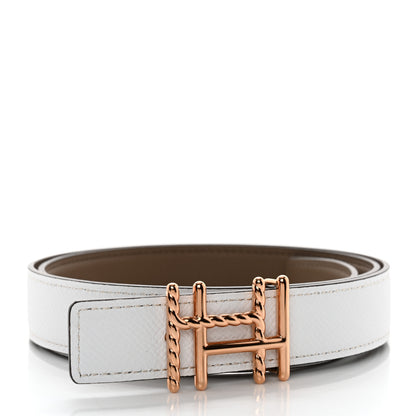 Hermes Swift Epsom 24mm H au Carre Twist Belt Nata Etoupe 3 of 7