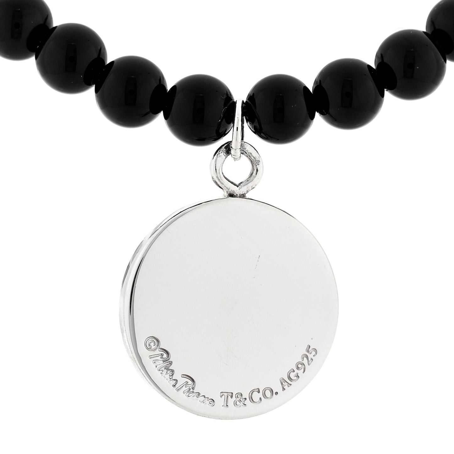 Sterling Silver Black Onyx Bead Paloma Picasso Loving Heart Bracelet