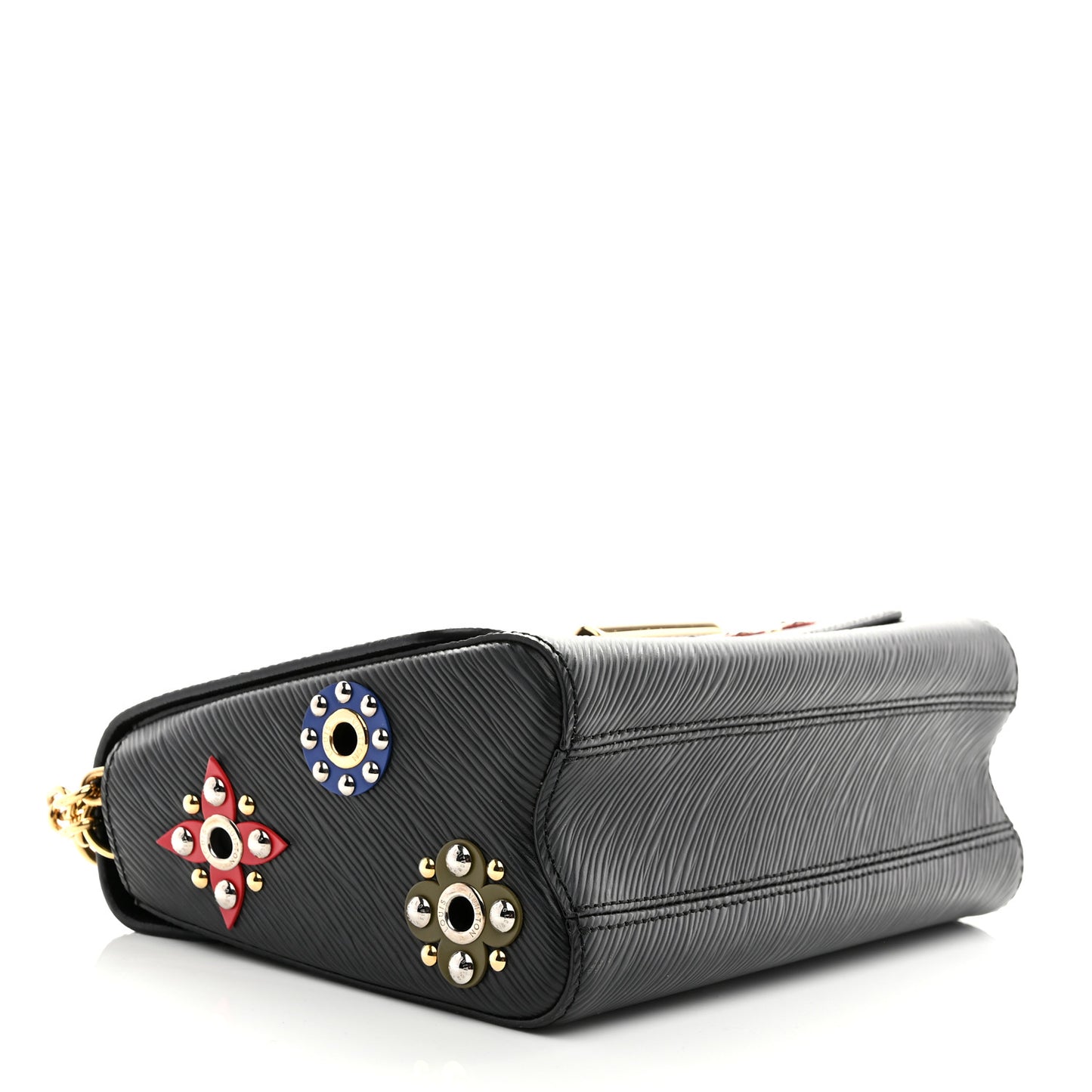 Epi Mechanical Flowers Twist Shoulder Bag MM Black