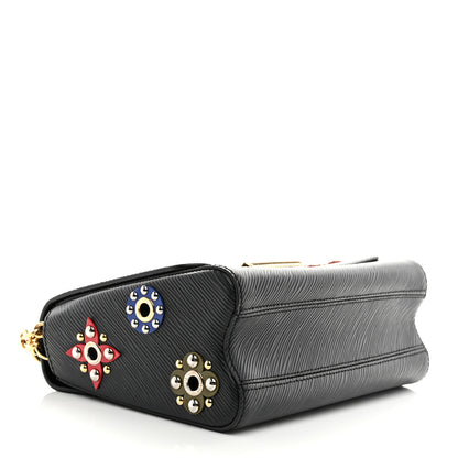 Louis Vuitton Epi Mechanical Flowers Twist Shoulder Bag MM Black 5 of 11