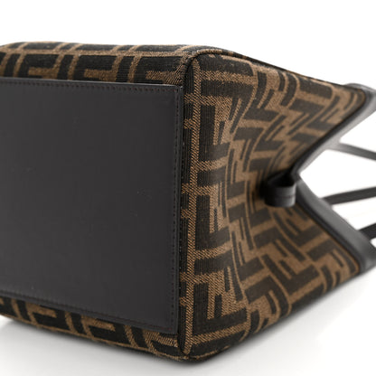 Fendi Fabric Jacquard Vitello Grace FF 1974 Mini Fendi Origami Tobacco Moro Ebano 9 of 9
