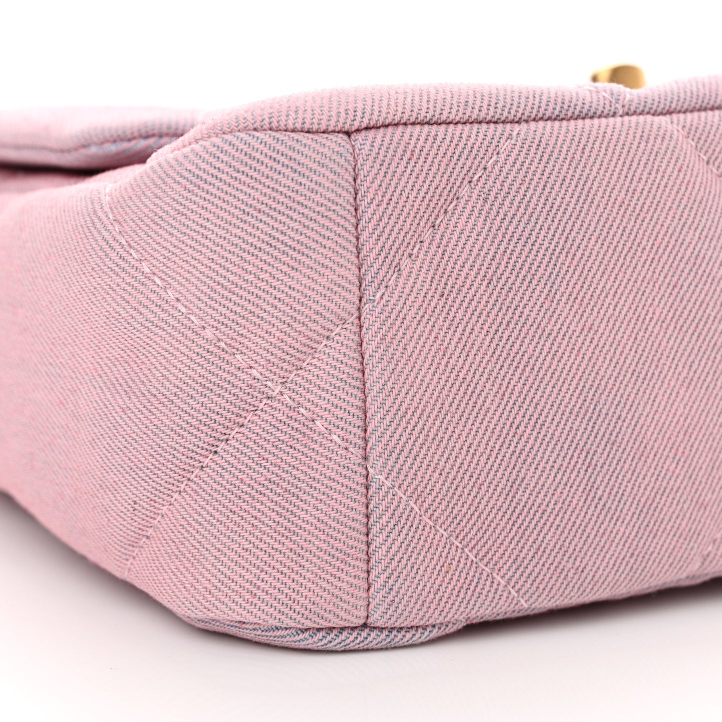 Denim Quilted Medium Chanel 19 Flap Blue Pink