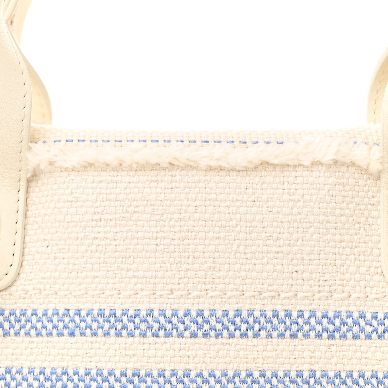 Chanel Striped Canvas Medium Deauville Tote Ecru Blue Yellow 10 of 13