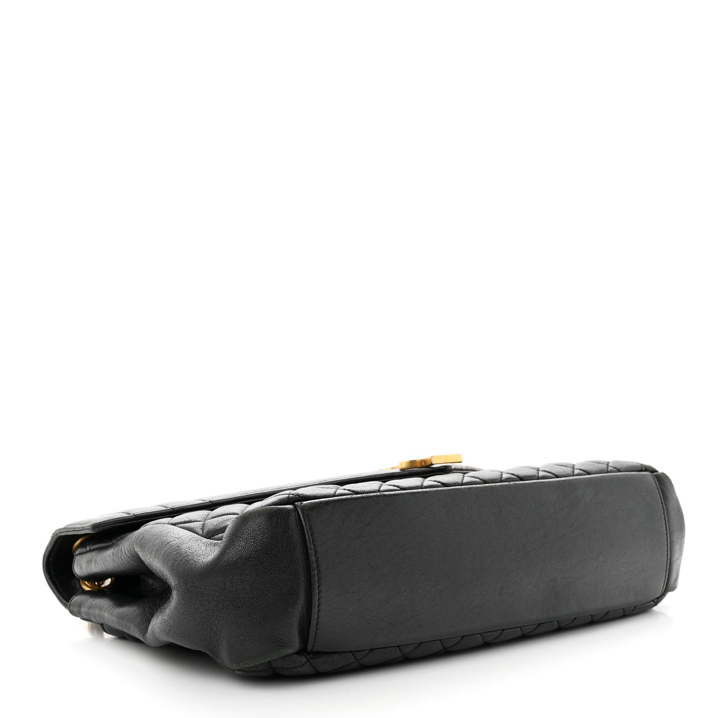 Calfskin Mixed Matelasse Triquilt Large Monogram Satchel Black