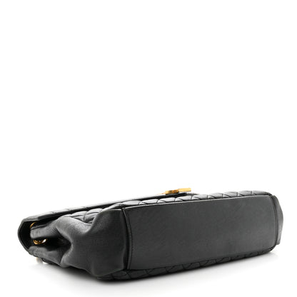Saint Laurent Calfskin Mixed Matelasse Triquilt Large Monogram Satchel Black 4 of 13