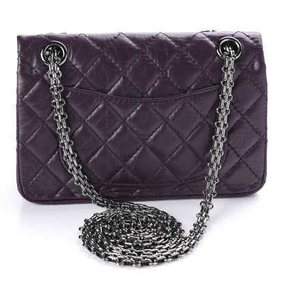 Chanel Aged Calfskin Quilted 2.55 Reissue 224 Flap Purple 3 of 11