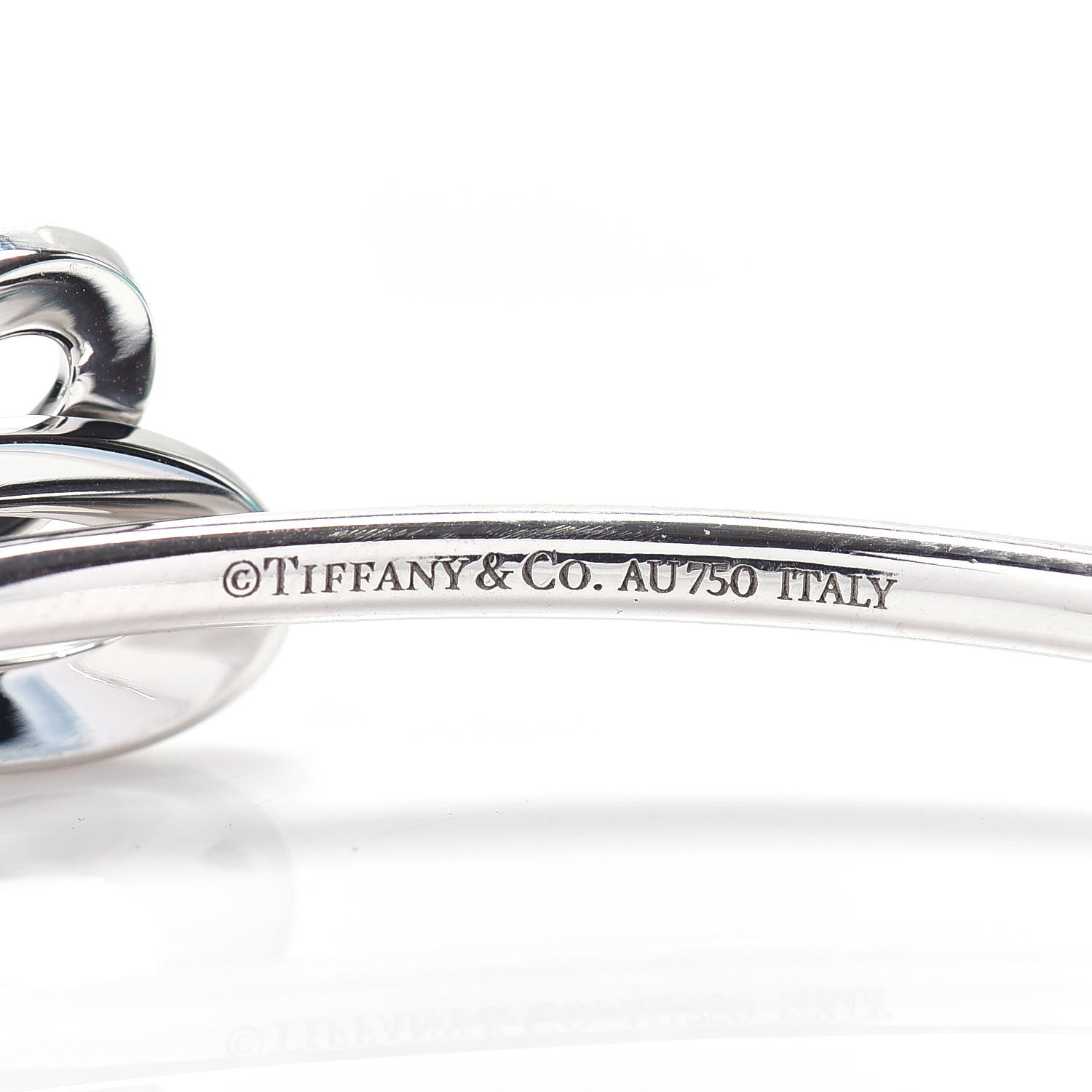 Tiffany 18K White Gold Diamond Bow Cuff Bracelet 4 of 4