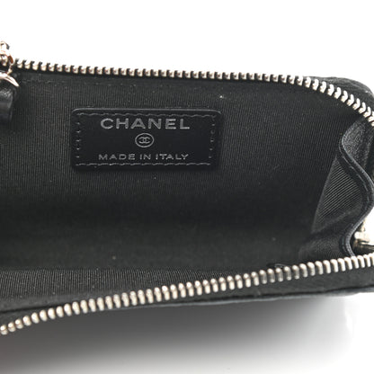 Chanel Lambskin Camellia Embossed Key Holder Case Black 5 of 8