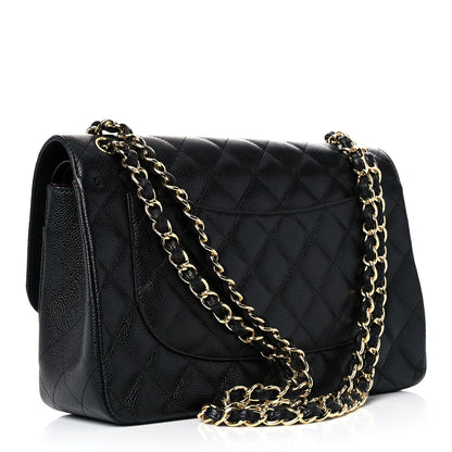 Chanel Caviar Quilted Jumbo Double Flap Black 3 of 13