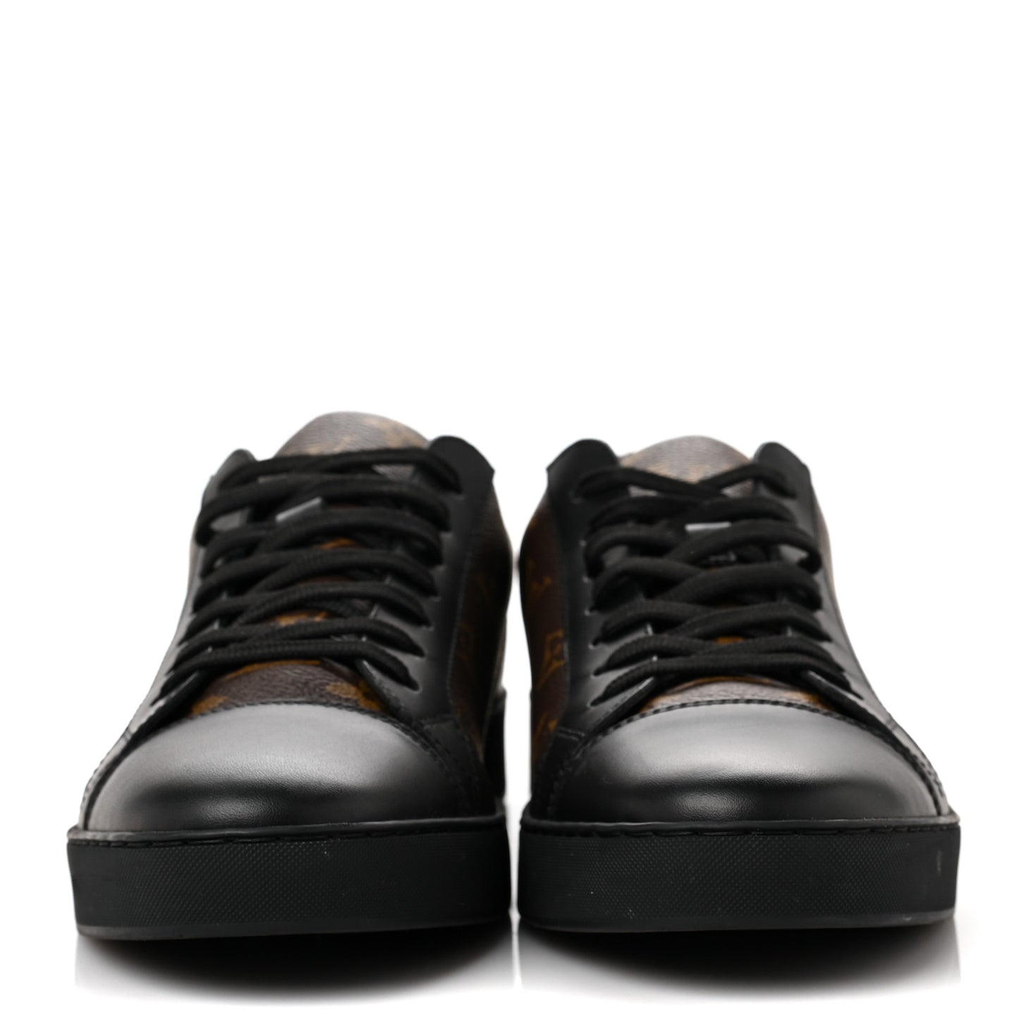 Calfskin Monogram Mens Luxembourg Sneakers 6 Black