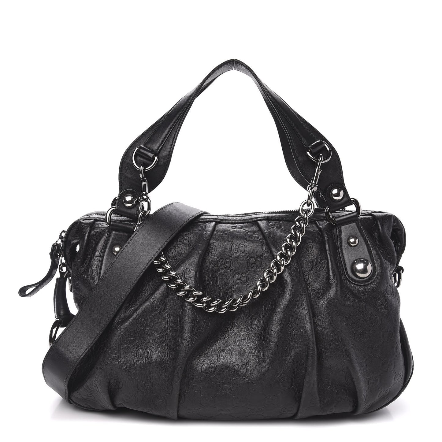 Guccissima Medium Icon Bit Boston Black