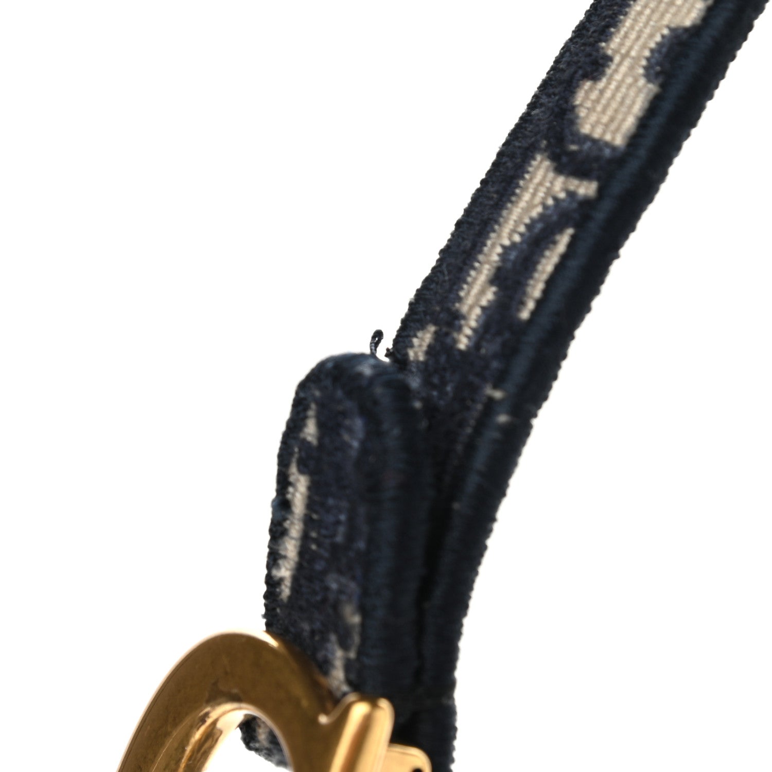 Christian Dior Oblique Embroidered Saddle Bag Blue 14 of 14