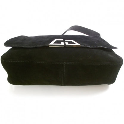 Gucci Suede G Square Medium Shoulder Bag Black 4 of 9