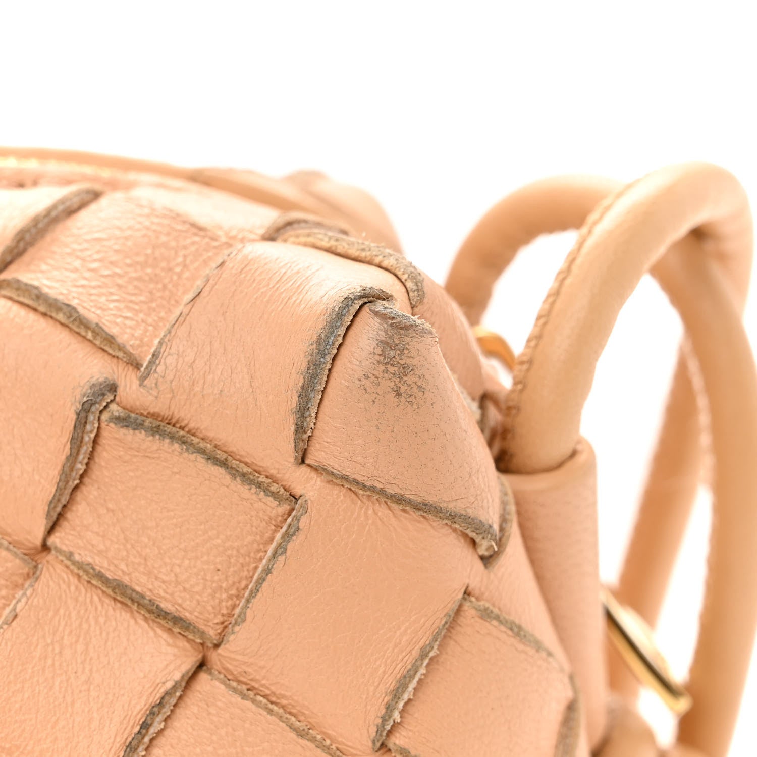 Bottega Veneta Nappa Calfskin Intrecciato Mini Loop Crossbody Almond 10 of 10